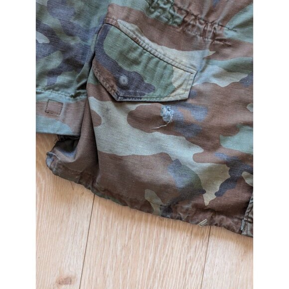 US Military Vintage 80s/90s Cold Weather Camo Field Coat / Size Medium - Picture 9 of 9